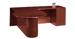 CHERRYMAN Furniture L-Shape Desk with P-shape table on front